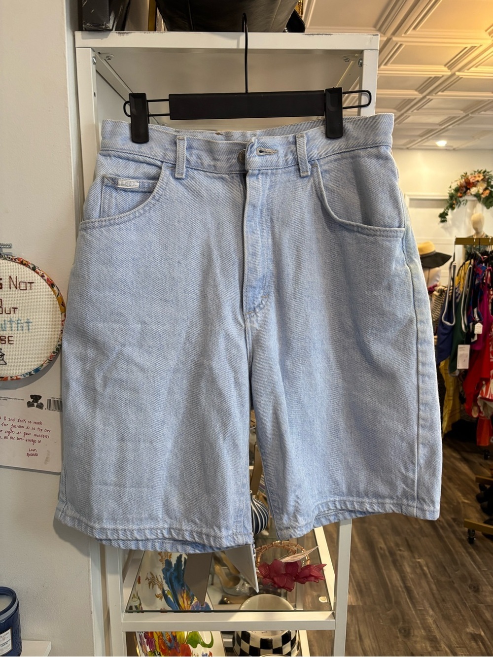 Lee Light Blue Women's Denim Jean Shorts Bermuda vintage